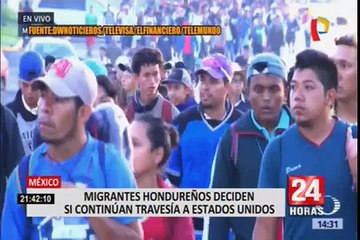 México: migrantes hondureños deciden si continúan travesía a EEUU