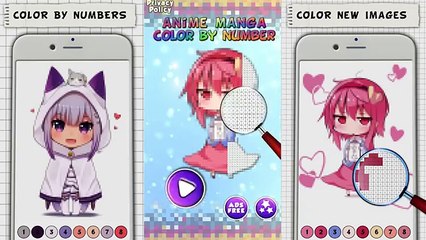 Pixel Art Anime Color By Number Sandbox Coloring