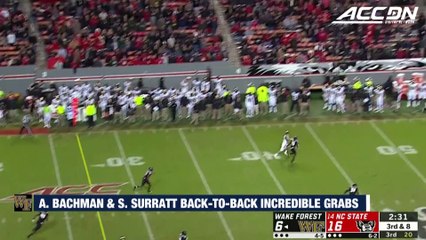 Wake Forest WRs Make Incredible Back-to-Back Catches