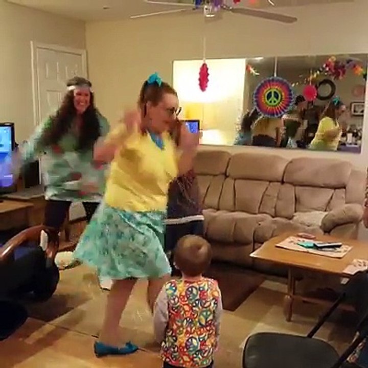 Amazing dance competition between family members