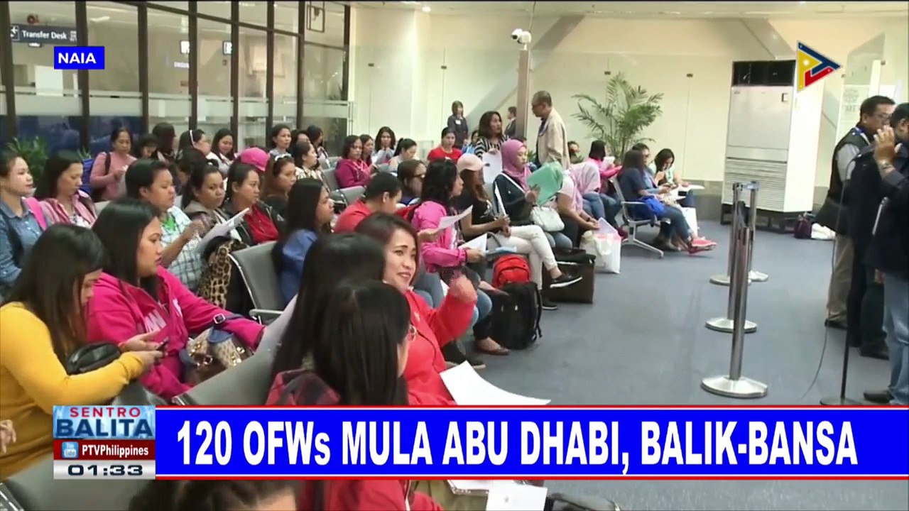 120 OFWs mula Abu Dhabi, balik-bansa