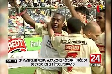 Emmanuel Herrera se convirtió en el máximo goleador del fútbol peruano