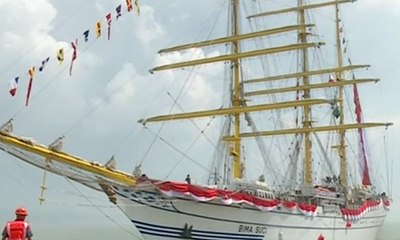 Kapal Layar Latih Bima Suci Tuntaskan Misi Pelayaran 100 Hari