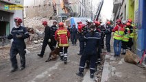 Les marins-pompiers en pleine action rue d'Aubagne.