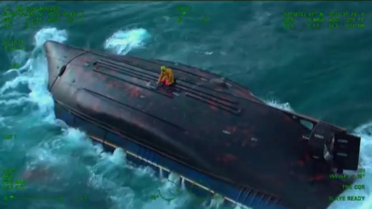 Stranded Fishermen Rescued From Capsized Vessel