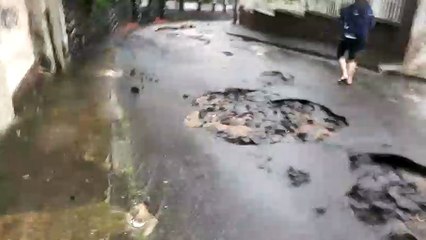 Crateras na Ladeira Santa Clara, na região do Parque Moscoso