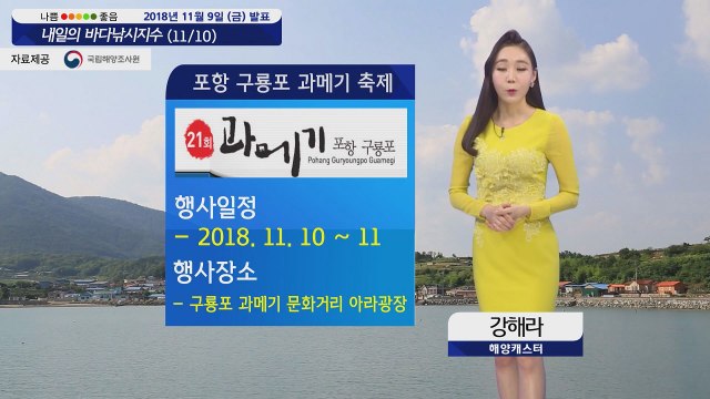 [내일의 바다낚시지수] 11월 10일 대부분 해안 낚시 가능 물때시간 확인해야 해 / YTN