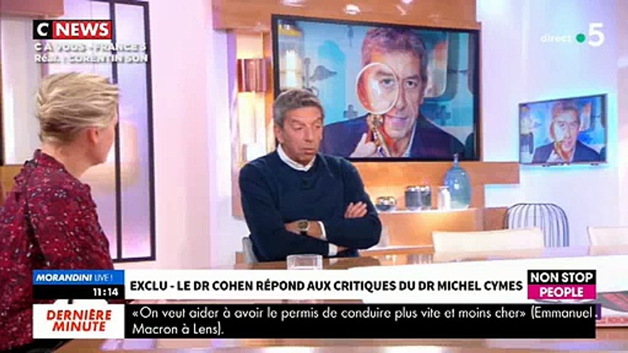 EXCLU - Jean-Michel Cohen répond en direct à Michel Cymès dans "Morandini Live"