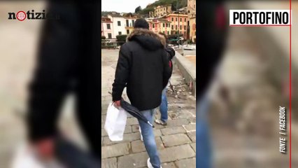 Portofino, allerta maltempo: cede la piazzetta della città | Notizie.it