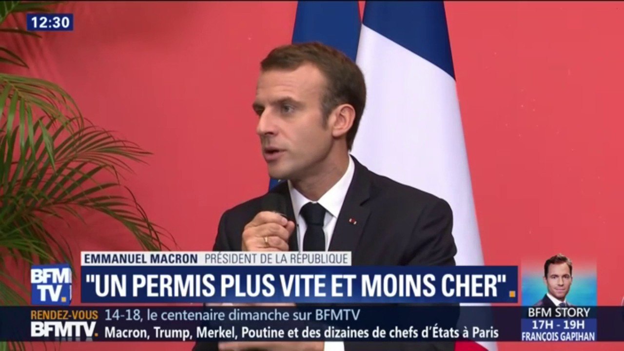 Emmanuel Macron veut une "baisse drastique" du coût du permis de conduire