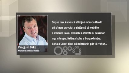 Ora News - Bylykbashi: Të arrestohet Dako! Kryebashkiaku: Je i mbaruar, s'të voton as familja