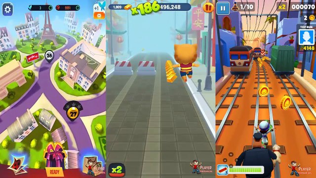 Miraculous Ladybug & Cat Noir VS Talking Tom Gold Run Vs Subway Surfers Marrakesh