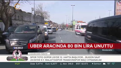 Uber aracında 80 bin lira unuttu