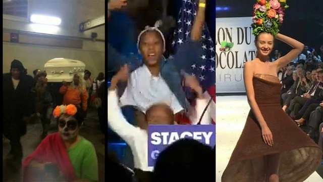 Haftanın 'no comment' videoları: Metroda tabut, seçim dansı, çikolata modası