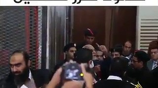 المرشد العام لجماعة الإخوان المسلمين في #مصر د.محمد بديع يقول داخل المحكمة 