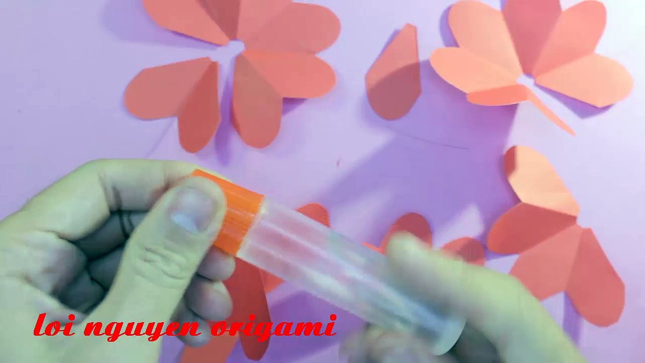 cách xếp hoa hồng bằng giấy đơn giản origami rose 折り紙 Loi Nguyen Origami tập 11