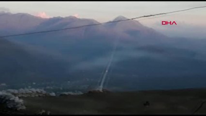 Hakkari Derecik'ten PKK Hedeflerine Yoğun Top Atışı
