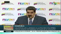 Maduro: Llamamos a Colombia para que retome el camino de la paz