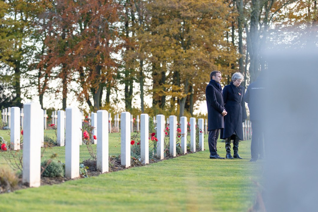 Cérémonie dans la nécropole de Thiepval