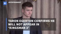 No Kingsman 3 For Taron Egerton