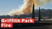 Fire Starts Near Griffith Park In Los Angeles, California