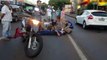 Motociclista se fere em colisão na Rua Erechim