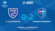 J13 : FC Villefranche B. - Bourg Peronnas 01 (0-2), le résumé