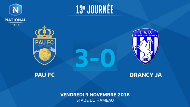 J13 : Pau FC – JA Drancy (3-0), le résumé