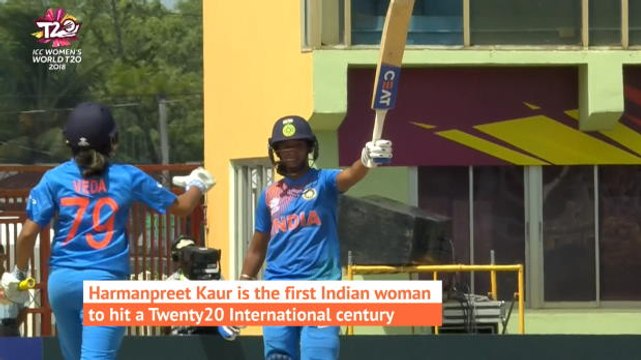 India captain hits historic century at Women's World T20