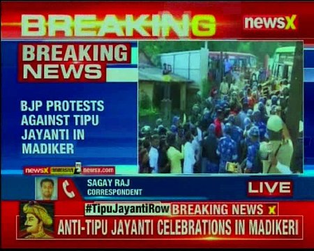 Congress protests against Tipu Jayanti in Madiker; groups detained by police