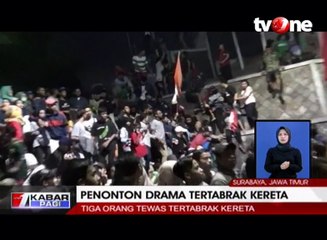 Detik-detik Penonton 'Surabaya Membara' Ketabrak Kereta