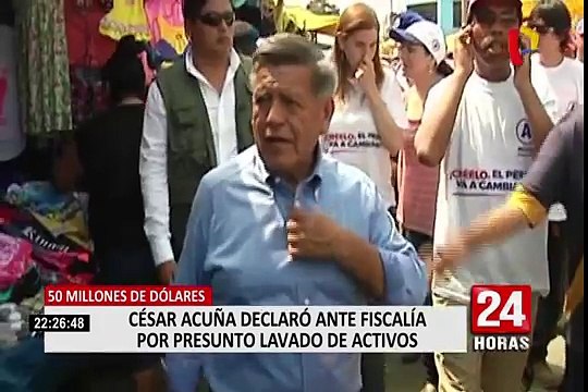 César Acuña declaró ante Fiscalía por presunto Lavado de Activos