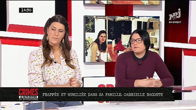 Dans la quotidienne de Crimes et Faits divers sur NRJ12, Gabrielle submergée par l'émotion en racontant les violences de son beau-père