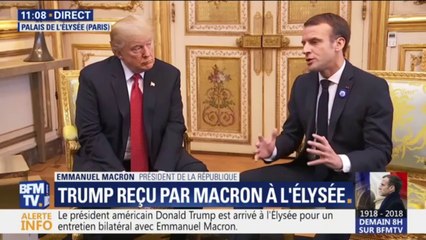 Macron: "Je partage l'avis du président Trump, nous avons besoin de partager le financement de la défense"