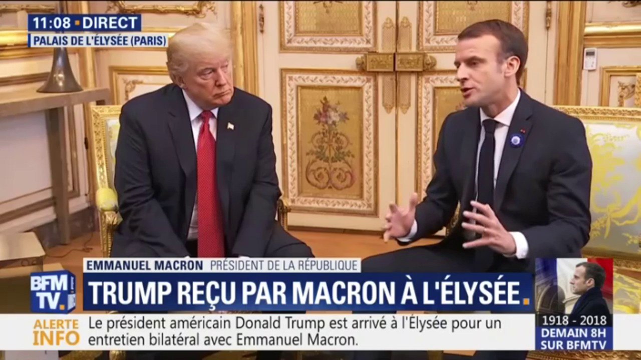 Macron: "Je partage l'avis du président Trump, nous avons besoin de partager le financement de la défense"