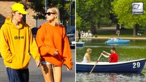 Justin Bieber And Hailey Baldwin FAIL To Row A Boat In London