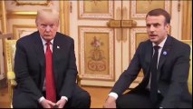 Reunión entre Emmanuel Macron y Donald Trump
