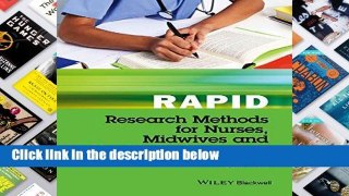 D.O.W.N.L.O.A.D [P.D.F] Rapid Research Methods for Nurses, Midwives and Health Professionals [P.D.F]