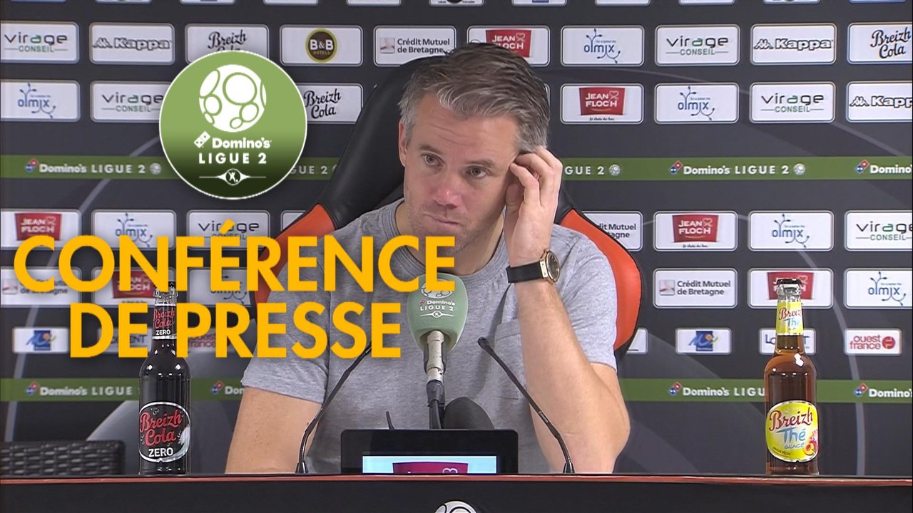 Conférence de presse FC Lorient - Paris FC (2-1) : Mickaël LANDREAU (FCL) - Mecha BAZDAREVIC (PFC) - 2018/2019