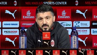 Coach Gattuso's pre-match press conference on the eve of #MilanJuveLa conferenza stampa del Mister alla vigilia del big match di San Siro