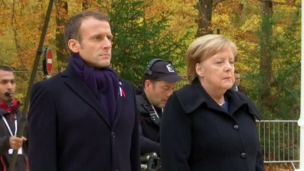 Merkel e Macron lembram fim da 1ª Guerra Mundial