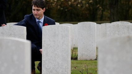 Trudeau homenageia canadianos mortos na Primeira Grande Guerra