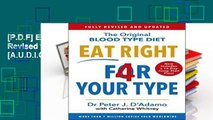 [P.D.F] Eat Right 4 Your Type: Fully Revised with 10-day Jump-Start Plan [A.U.D.I.O.B.O.O.K]
