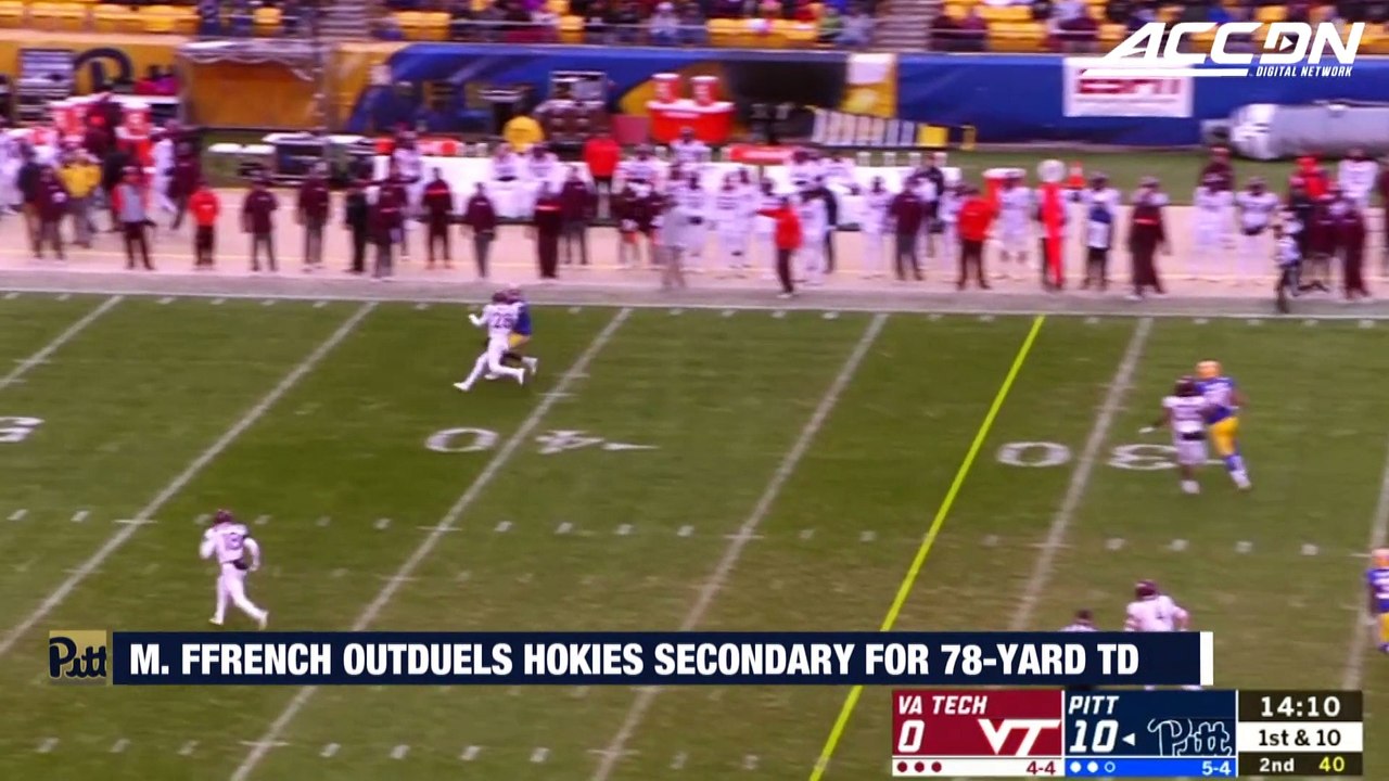 Pitt WR Maurice Ffrench Outduels Hokies Seconda...