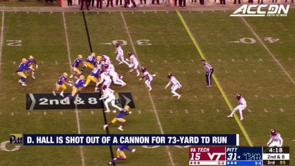Pitt RB Darrin Hall Shot Out Of A Cannon On 73-Yard TD Run