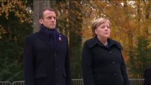 Merkel y Macron se reúnen en el 'Vagón del Armisticio' donde Alemania capituló ante los aliados en 1918