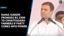 Rahul Gandhi promises Rs 2500 to Chhattisgarh farmers if party comes into power
