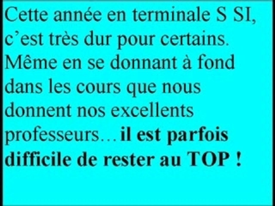 Les cours de TS SI