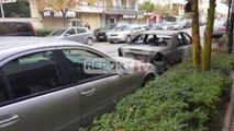 Report TV - Durrës, digjen dy makina gjatë natës, dyshohet për zjarrvënie të qëllimshme