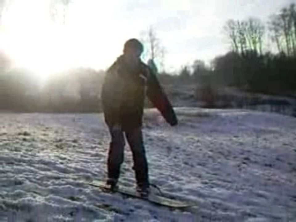 gamelle en snowboard